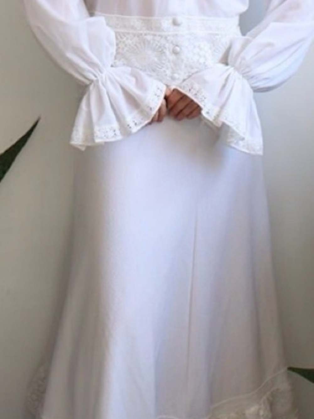 ✨ STUNNING Vintage 1960s/1970s West-Set California White Prairie Co-Ord Set ✨ - Picture 1 of 6